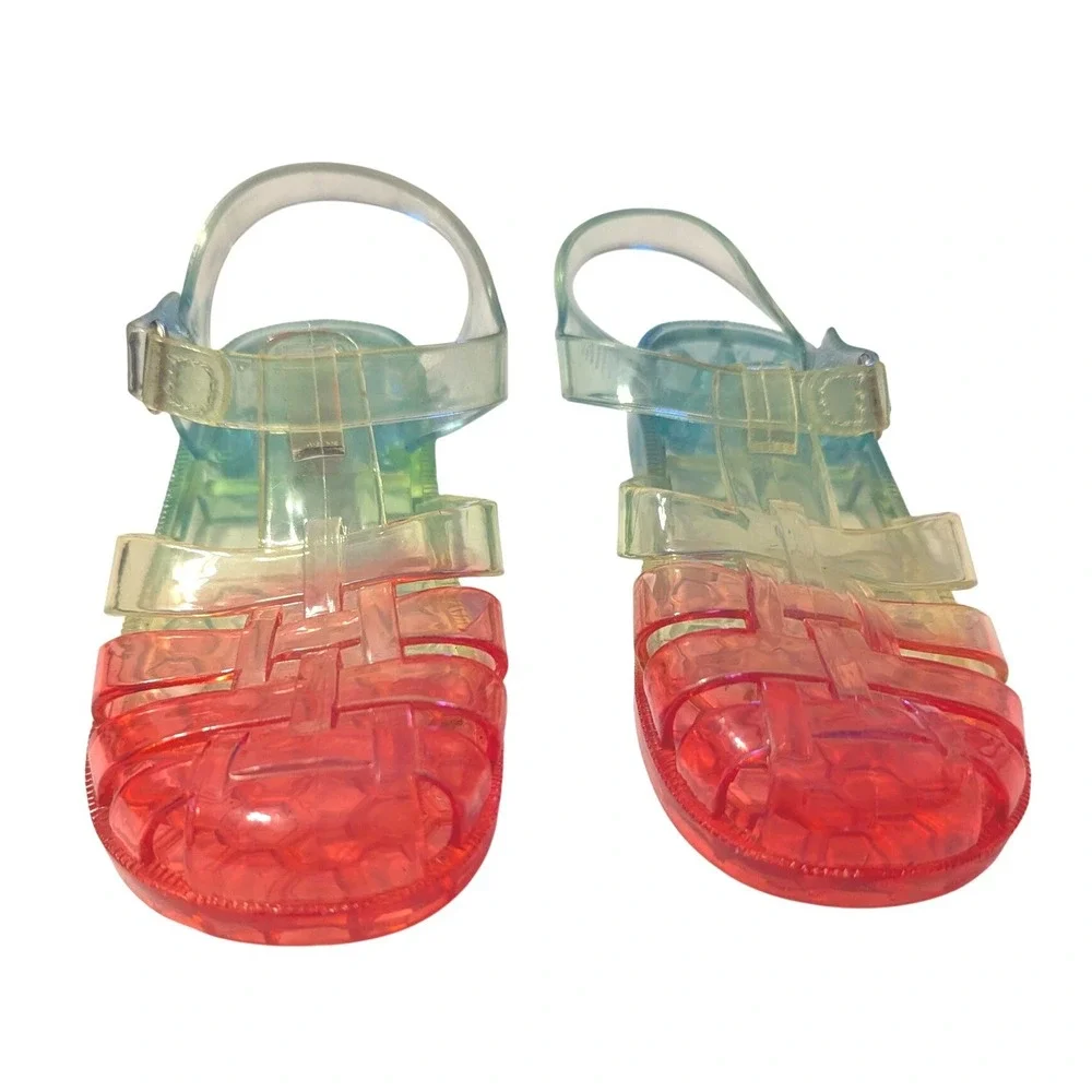 OshKosh Bgosh Marie Kids Rainbow Ombre Jelly Fisherman Sandals Size 10M OS21T02R
